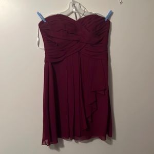 Maroon formal size 12 from Davis Bridal